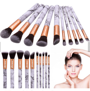 10pcs Marble Makeup Brush Set With Pu Bag LA Makeup: A-04