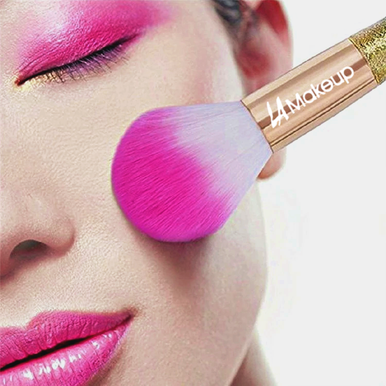 Colorful Gritty Handle Makeup Brush Set Foundation Powder Eyeshadow Brush/C-09