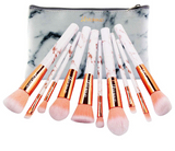 10Pcs Pro Makeup brush set/with bag/LA Makeup: A-05