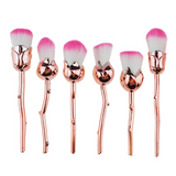 6pcs rose flower shaped makeup brush set/B-04