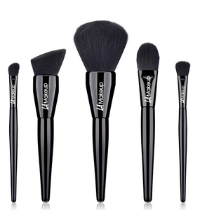 5pcs/set black color pro makeup brush set